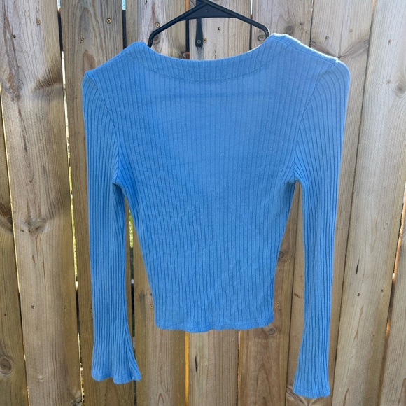 Reformation Gellar Knit Top - Blue - Picture 2 of 4